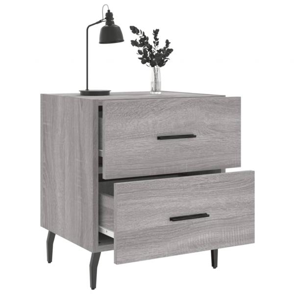 Nachttische 2 Stk. Grau Sonoma 40x35x47,5 cm Holzwerkstoff