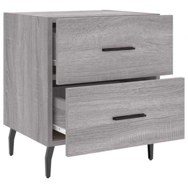 Nachttische 2 Stk. Grau Sonoma 40x35x47,5 cm Holzwerkstoff