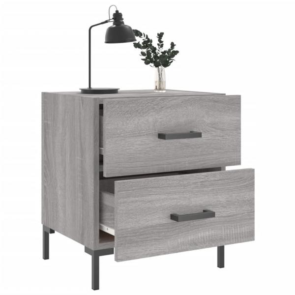 Nachttische 2 Stk. Grau Sonoma 40x35x47,5 cm Holzwerkstoff