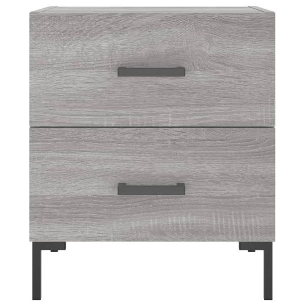 Nachttische 2 Stk. Grau Sonoma 40x35x47,5 cm Holzwerkstoff