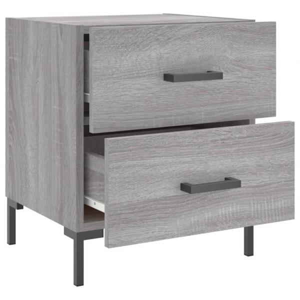 Nachttische 2 Stk. Grau Sonoma 40x35x47,5 cm Holzwerkstoff