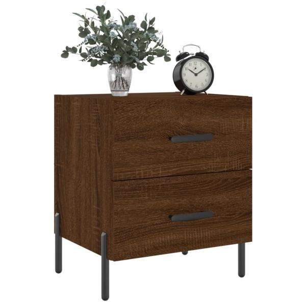 Nachttische 2Stk. Braun Eichen-Optik 40x35x47,5cm Holzwerkstoff