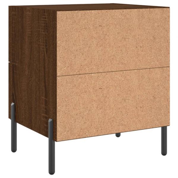 Nachttische 2Stk. Braun Eichen-Optik 40x35x47,5cm Holzwerkstoff