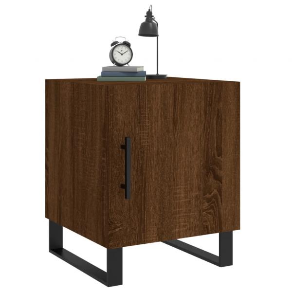 Nachttische 2 Stk. Braun Eichen-Optik 40x40x50 cm Holzwerkstoff