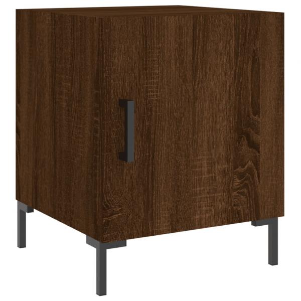 Nachttische 2 Stk. Braun Eichen-Optik 40x40x50 cm Holzwerkstoff