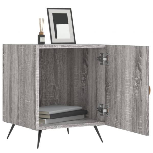 Nachttische 2 Stk. Grau Sonoma 40x40x50 cm Holzwerkstoff