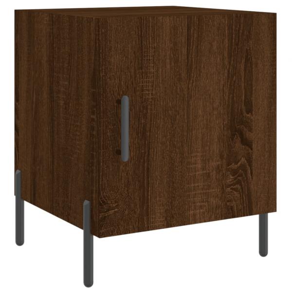 Nachttische 2 Stk. Braun Eichen-Optik 40x40x50 cm Holzwerkstoff