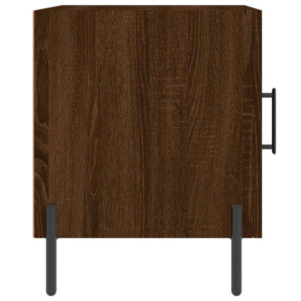 Nachttische 2 Stk. Braun Eichen-Optik 40x40x50 cm Holzwerkstoff