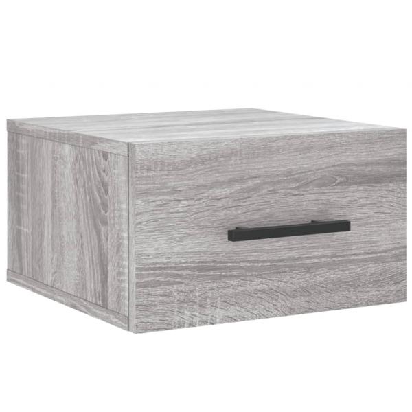 Wand-Nachttische 2 Stk. Grau Sonoma 35x35x20 cm