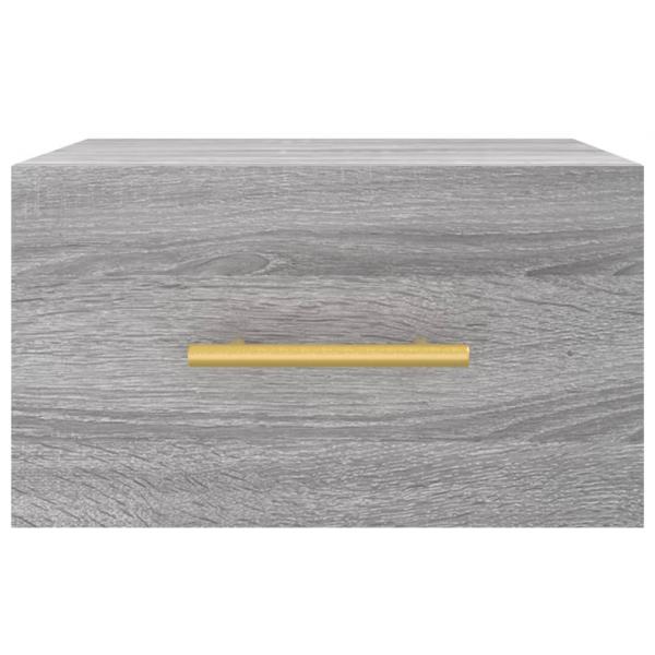 Wand-Nachttische 2 Stk. Grau Sonoma 35x35x20 cm