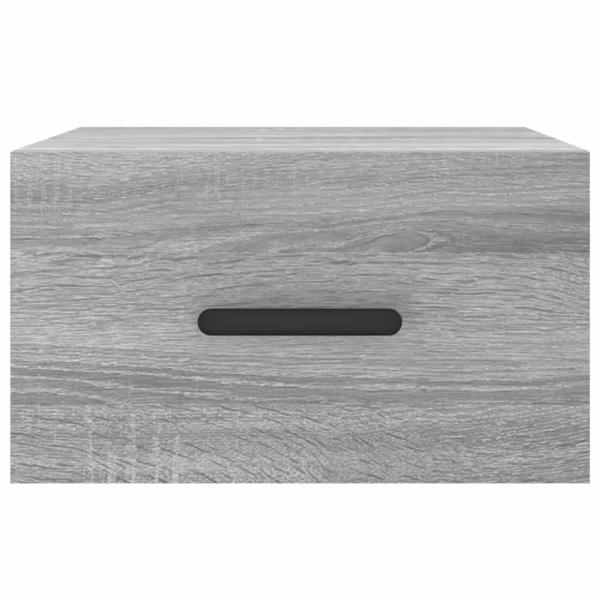 Wand-Nachttische 2 Stk. Grau Sonoma 35x35x20 cm