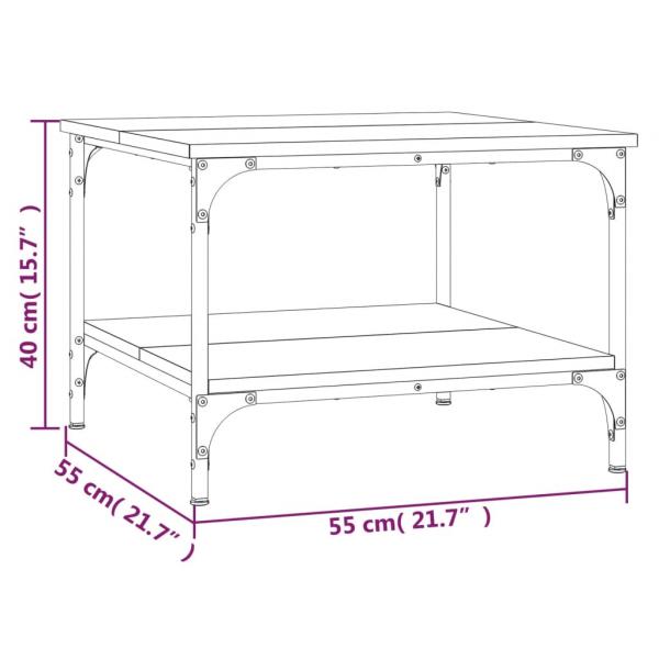 Couchtisch Schwarz 55x55x40 cm Holzwerkstoff