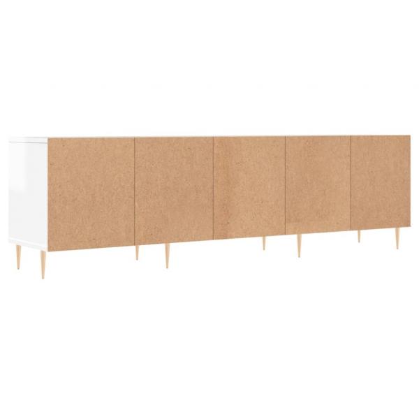 TV-Schrank Hochglanz-Weiß 150x30x44,5 cm Holzwerkstoff