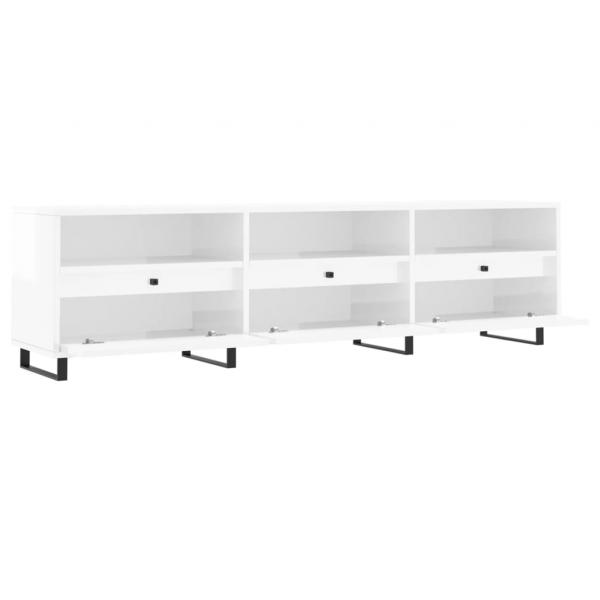 TV-Schrank Hochglanz-Weiß 150x30x44,5 cm Holzwerkstoff