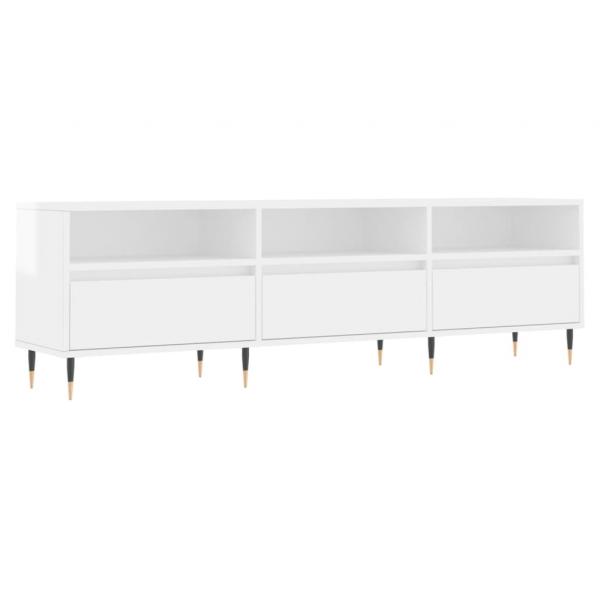 TV-Schrank Hochglanz-Weiß 150x30x44,5 cm Holzwerkstoff