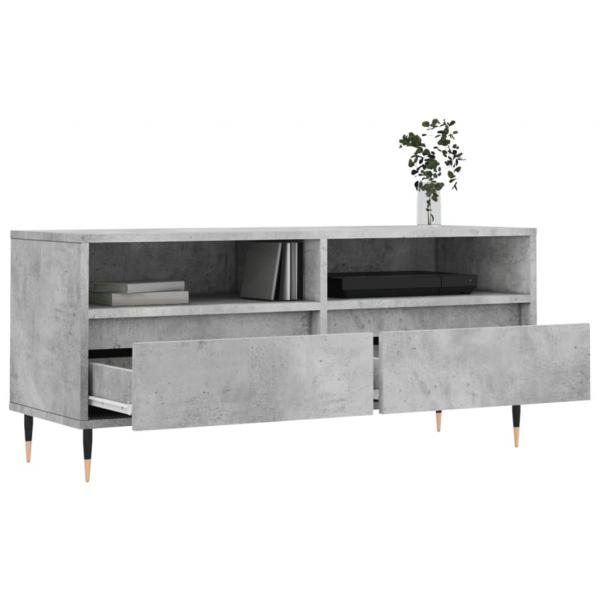 TV-Schrank Betongrau 100x34,5x44,5 cm Holzwerkstoff