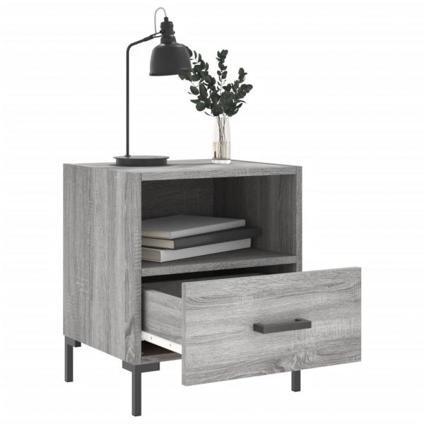 Nachttische 2 Stk. Grau Sonoma 40x35x47,5 cm Holzwerkstoff