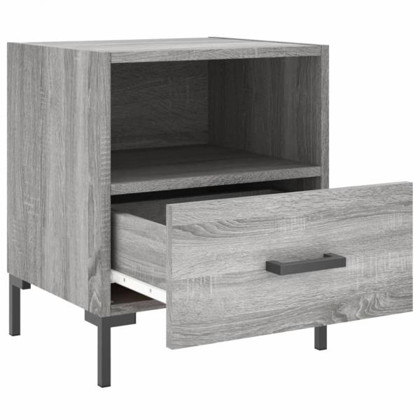 Nachttische 2 Stk. Grau Sonoma 40x35x47,5 cm Holzwerkstoff