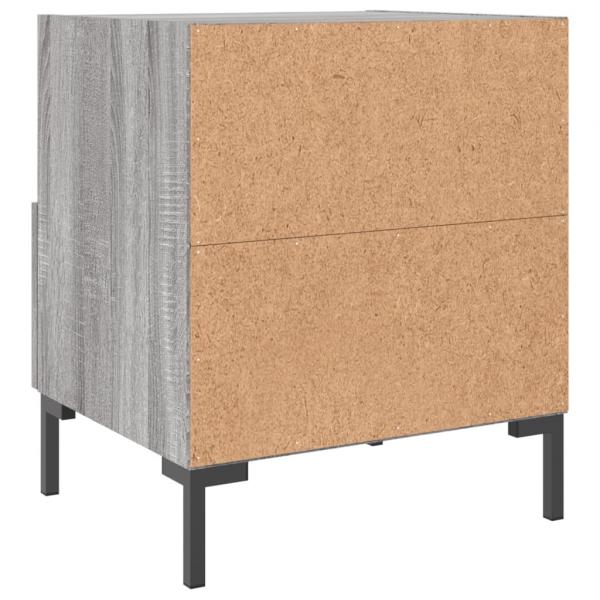 Nachttische 2 Stk. Grau Sonoma 40x35x47,5 cm Holzwerkstoff