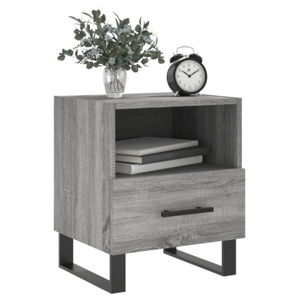 Nachttische 2 Stk. Grau Sonoma 40x35x47,5 cm Holzwerkstoff