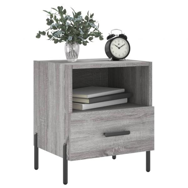 Nachttische 2 Stk. Grau Sonoma 40x35x47,5 cm Holzwerkstoff