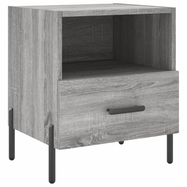 Nachttische 2 Stk. Grau Sonoma 40x35x47,5 cm Holzwerkstoff