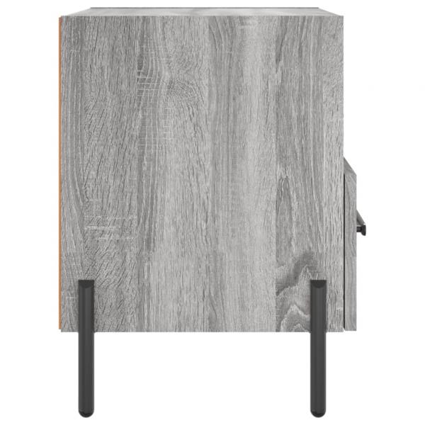 Nachttische 2 Stk. Grau Sonoma 40x35x47,5 cm Holzwerkstoff