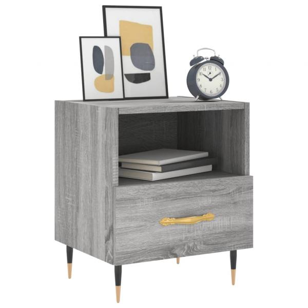 Nachttische 2 Stk. Grau Sonoma 40x35x47,5 cm Holzwerkstoff