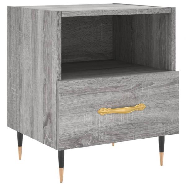 Nachttische 2 Stk. Grau Sonoma 40x35x47,5 cm Holzwerkstoff