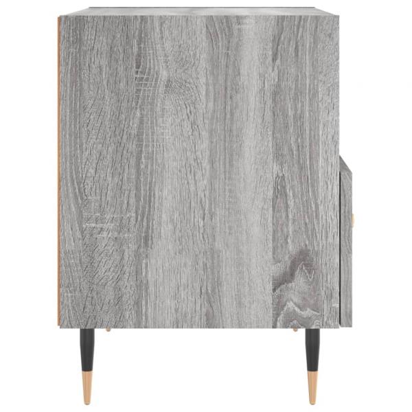 Nachttische 2 Stk. Grau Sonoma 40x35x47,5 cm Holzwerkstoff