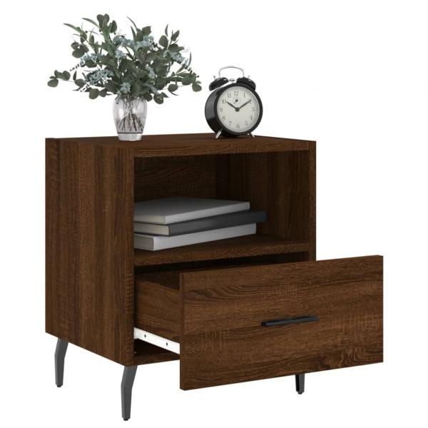 Nachttische 2Stk. Braun Eichen-Optik 40x35x47,5cm Holzwerkstoff