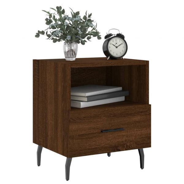 Nachttische 2Stk. Braun Eichen-Optik 40x35x47,5cm Holzwerkstoff