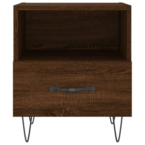 Nachttische 2Stk. Braun Eichen-Optik 40x35x47,5cm Holzwerkstoff