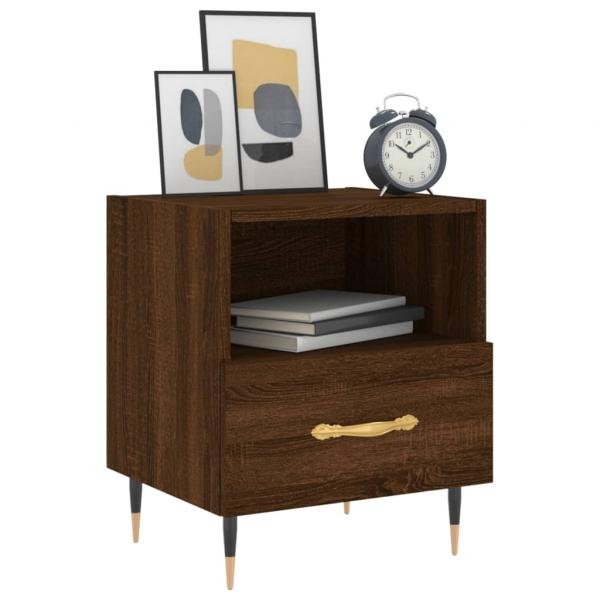 Nachttische 2Stk. Braun Eichen-Optik 40x35x47,5cm Holzwerkstoff