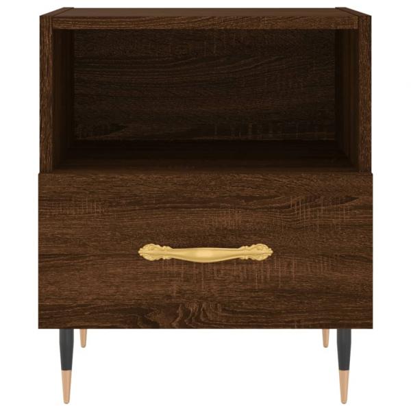 Nachttische 2Stk. Braun Eichen-Optik 40x35x47,5cm Holzwerkstoff