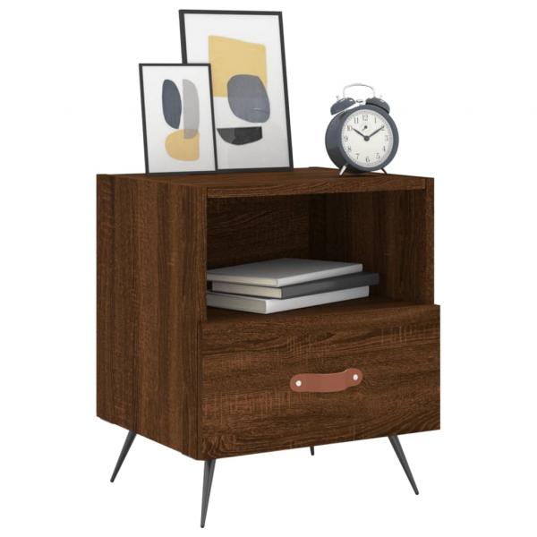 Nachttische 2Stk. Braun Eichen-Optik 40x35x47,5cm Holzwerkstoff