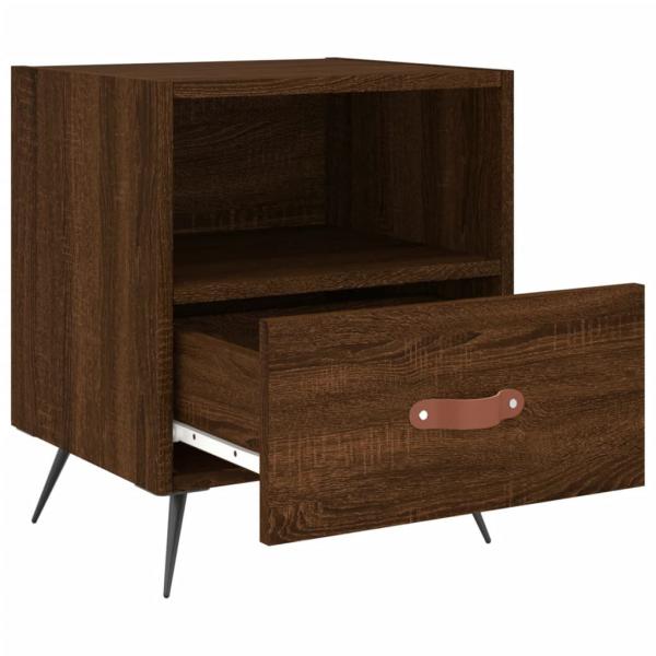 Nachttische 2Stk. Braun Eichen-Optik 40x35x47,5cm Holzwerkstoff