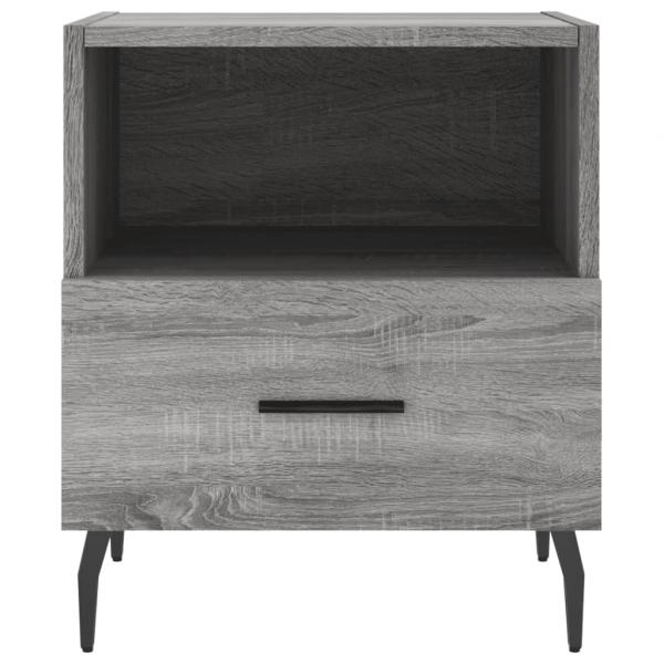 Nachttische 2 Stk. Grau Sonoma 40x35x47,5 cm Holzwerkstoff