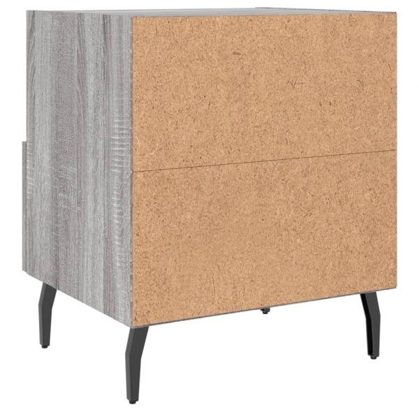 Nachttische 2 Stk. Grau Sonoma 40x35x47,5 cm Holzwerkstoff