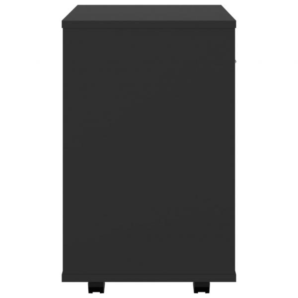 Rollschrank Schwarz 46x36x59 cm Holzwerkstoff