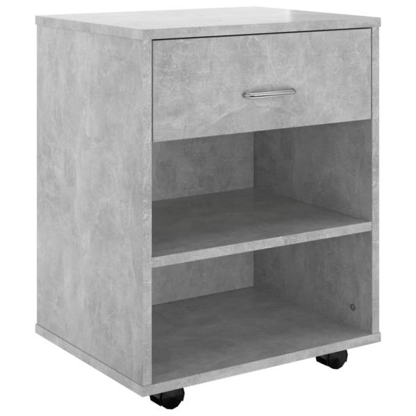 Rollschrank Betongrau 46x36x59 cm Holzwerkstoff