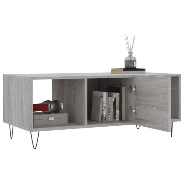 Couchtisch Grau Sonoma 102x50x40 cm Holzwerkstoff