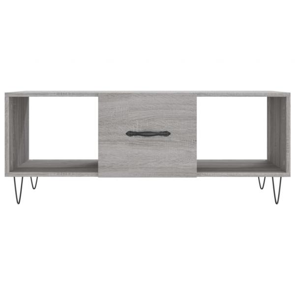 Couchtisch Grau Sonoma 102x50x40 cm Holzwerkstoff