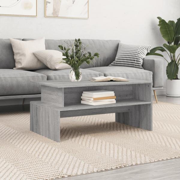 ARDEBO.de - Couchtisch Grau Sonoma 90x55x42,5 cm Holzwerkstoff