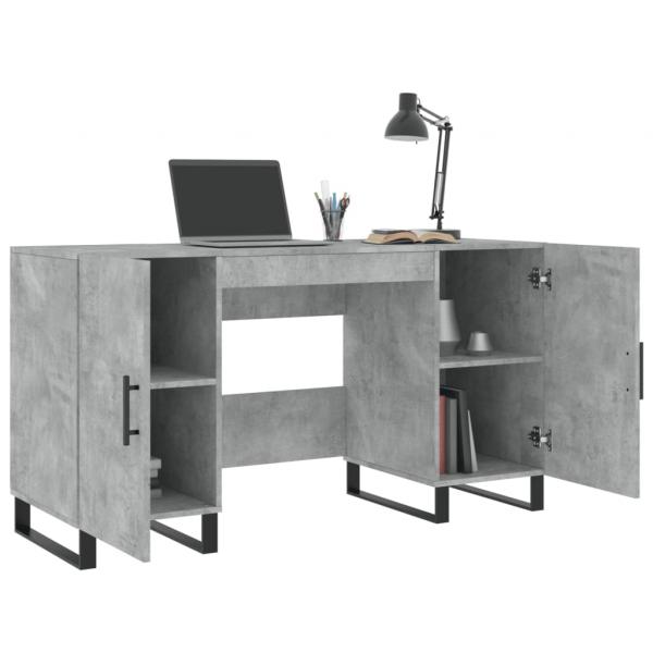 Schreibtisch Betongrau 140x50x75 cm Holzwerkstoff