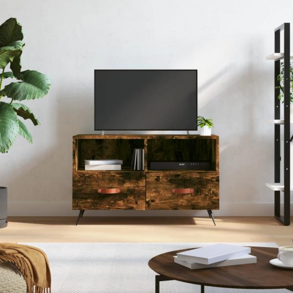 ARDEBO.de - TV-Schrank Räuchereiche 80x36x50 cm Holzwerkstoff