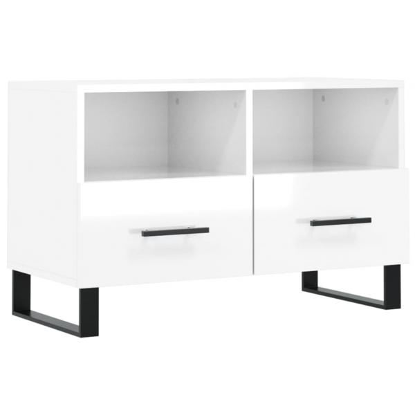 TV-Schrank Hochglanz-Weiß 80x36x50 cm Holzwerkstoff