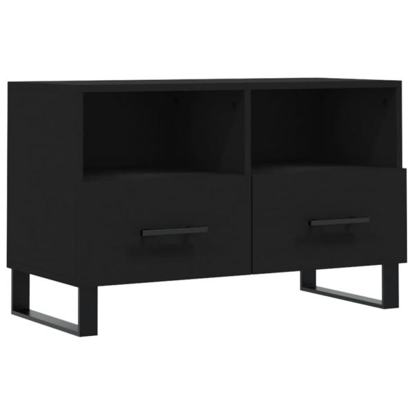 TV-Schrank Schwarz 80x36x50 cm Holzwerkstoff