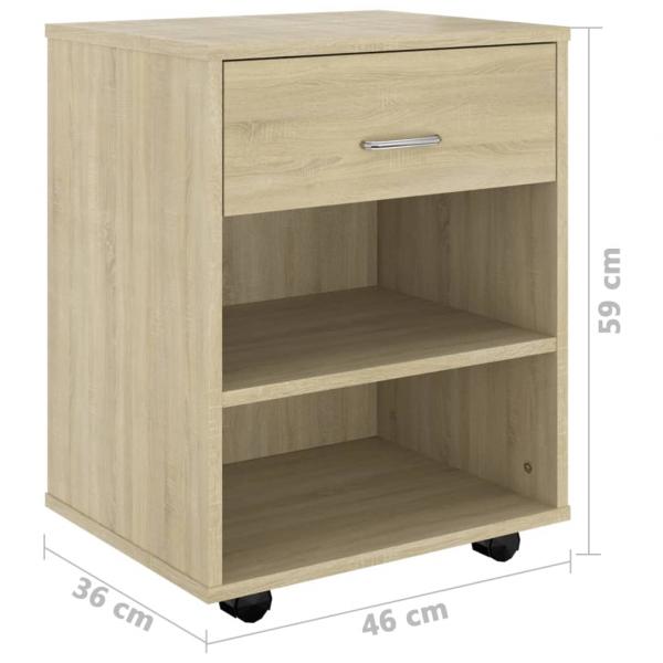 Rollschrank Sonoma-Eiche 46x36x59 cm Holzwerkstoff