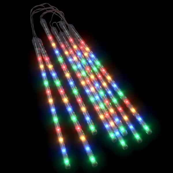 LED Meteor-Lichter 8 Stk. 30 cm Mehrfarbig 192 LEDs